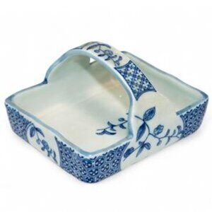 Vintage Fitz And Floyd Porcelain Trinket Basket